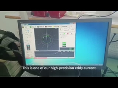 eddy current flaw detector detects the crack defect at the drum of fine copper pipe