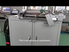 Video of ultrasonic equipment using water as coupler to detect large copper blocks