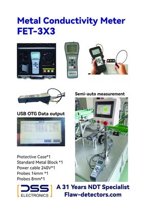 Un bon prix. 60 KHz et 500 KHz Mètre de conductivité métallique 0,51% - 112% IACS (échelle complète) en ligne